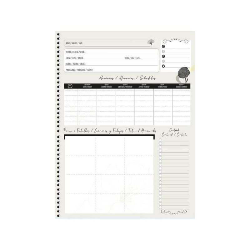 CADERNO 1 MATERIA CAPA DURA 80 FOLHAS MULHER ANIMATIVA - REF. 10181 - PACOTE COM 4 UNIDADES