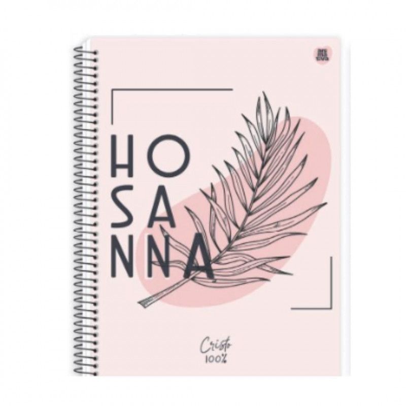 CADERNO 1 MATERIA CAPA DURA 80 FOLHAS CRISTO 100 ANIMATIVA - REF. 10170 - PACOTE COM 4 UNIDADES