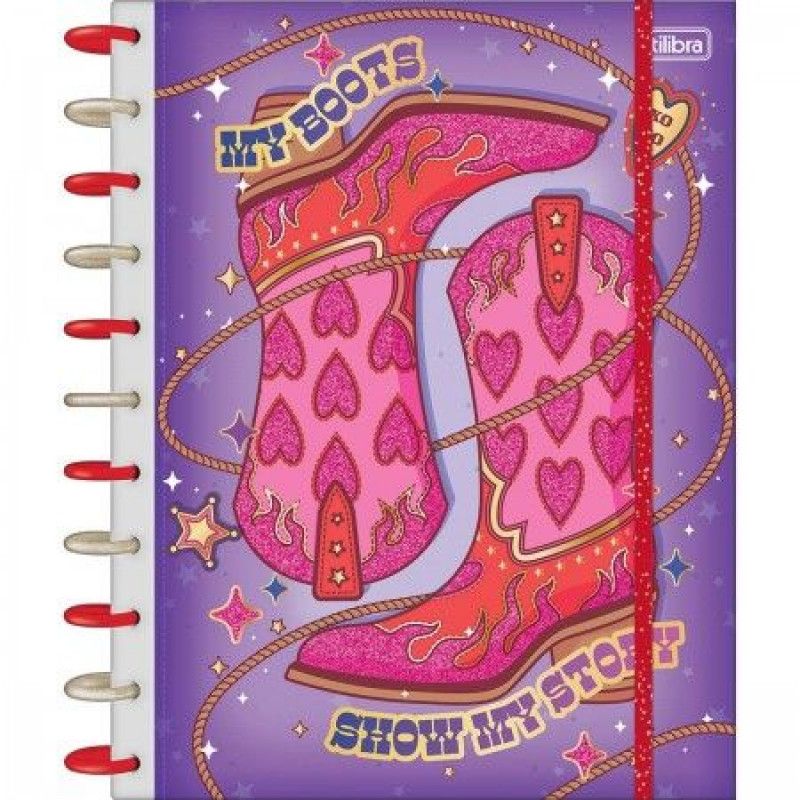 CADERNO 10 MATERIAS INTELIGENTE CONNECT WEST GIRL TILIBRA - REF. 359785 - 1 UNIDADE