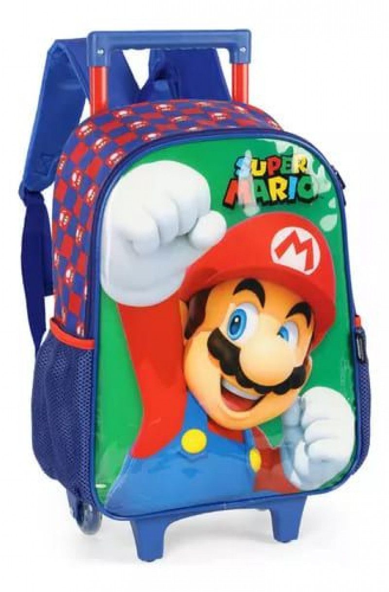 MOCHILETE SUPER MARIO VERDE LUXCEL - REF. IC41382MO-VD - 1 UNIDADE