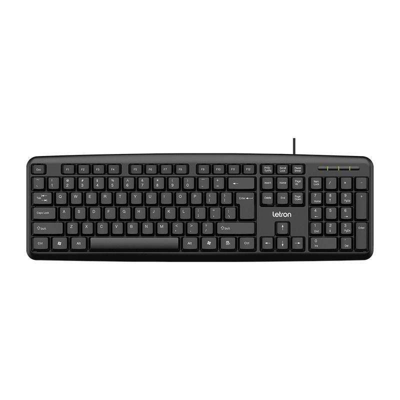 TECLADO BASICO USB PRETO DAY BY DAY 74327 LETRON - REF. 74327 - 1 UNIDADE