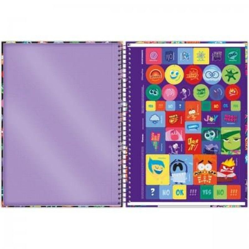 CADERNO 10 MATERIAS CAPA DURA 160 FOLHAS DIVERTIDAMENTE 2 FORONI - REF. 9096 - PACOTE COM 4 UNIDADES