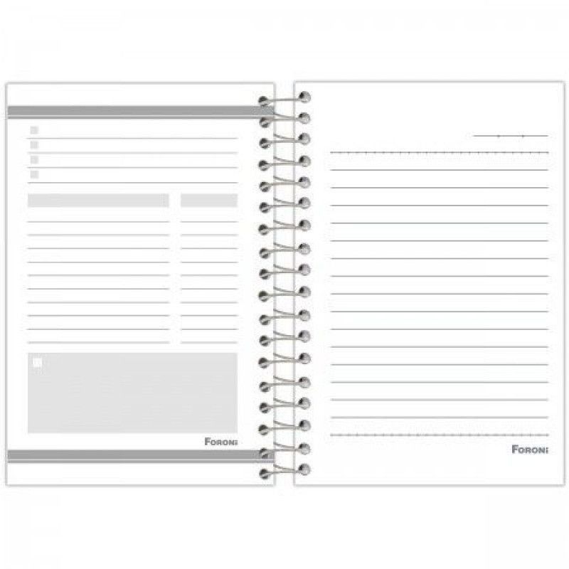 CADERNETA 96 FOLHAS ESPIRAL CAPA DURA NICECREAM FORONI - REF. 47.6939-1 - PACOTE COM 8 UNIDADES