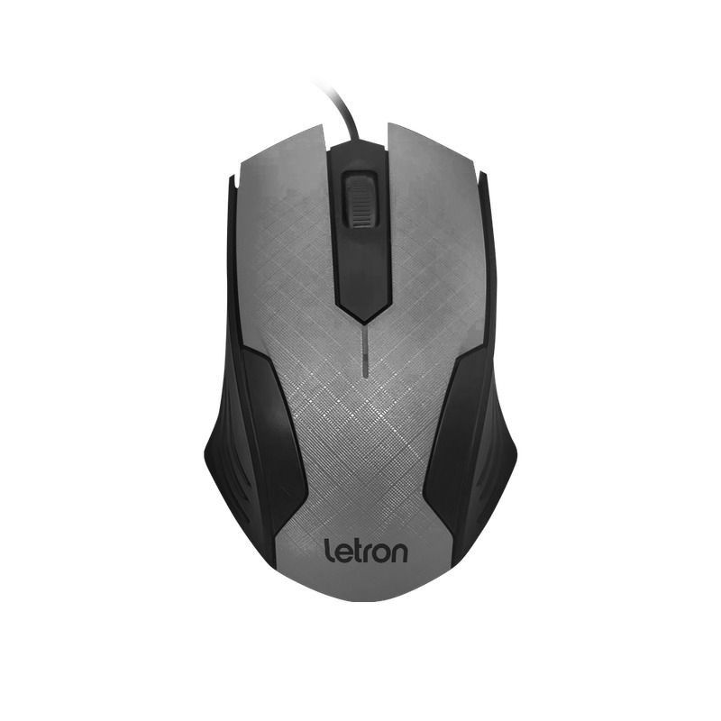 MOUSE OPTICO USB OFFICE SQUARES PRETO/CINZA LETRON - REF. 74501 - 1 UNIDADE