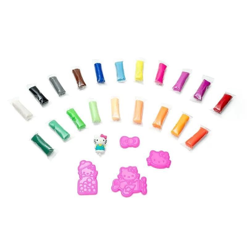 KIT MASSA MODELAR 20 CORES HELLO KITY COM MOLDE LEO E LEO - REF. 72567 - 1 UNIDADE