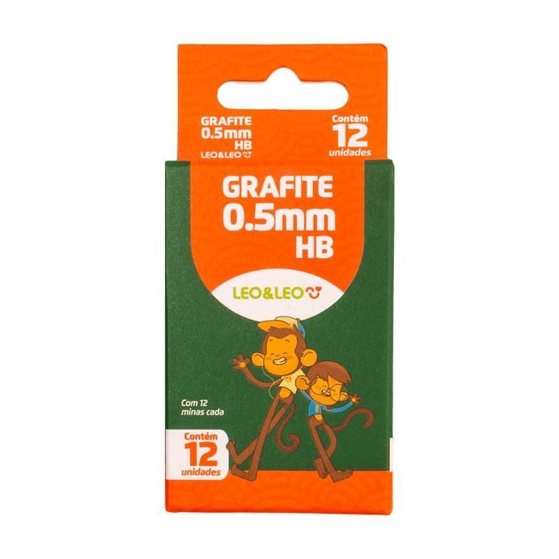 GRAFITE 0.5MM HB COM 12 MINAS LEO E LEO - REF. 4701 - PACOTE COM 12 UNIDADES