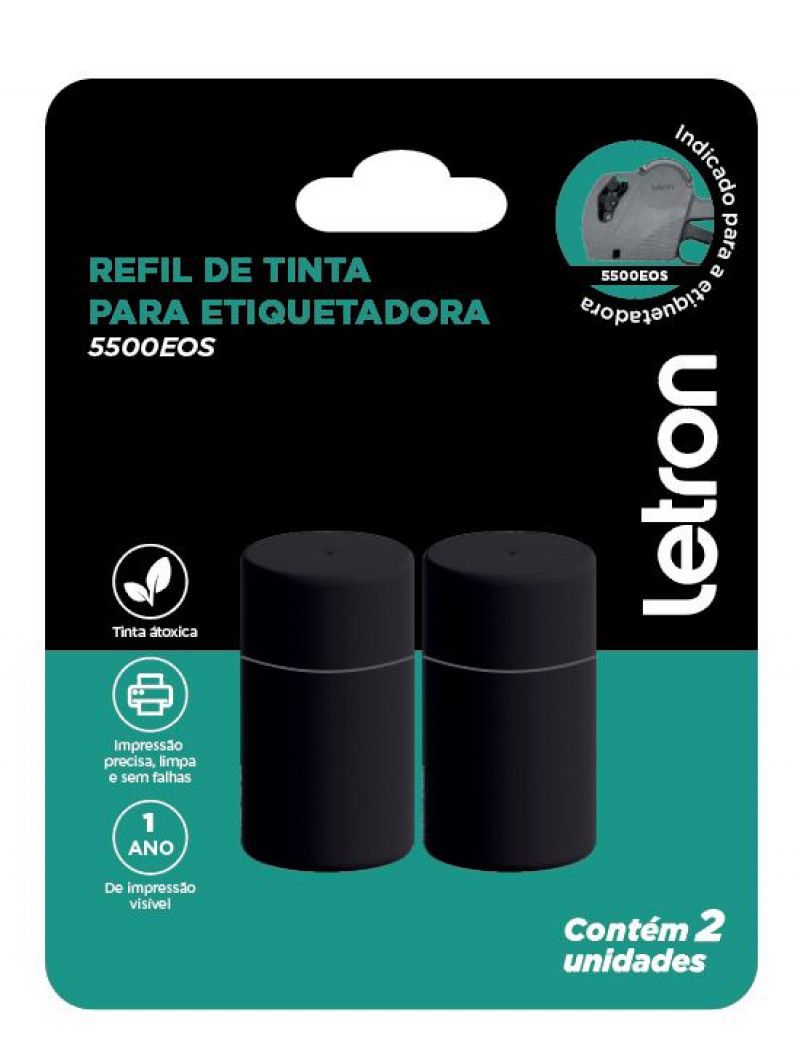 ROLETE TINTEIRO PARA ETIQUETADORA COM 2 UNIDADES 5500EO LETRON - REF. 10327 - 1 UNIDADE
