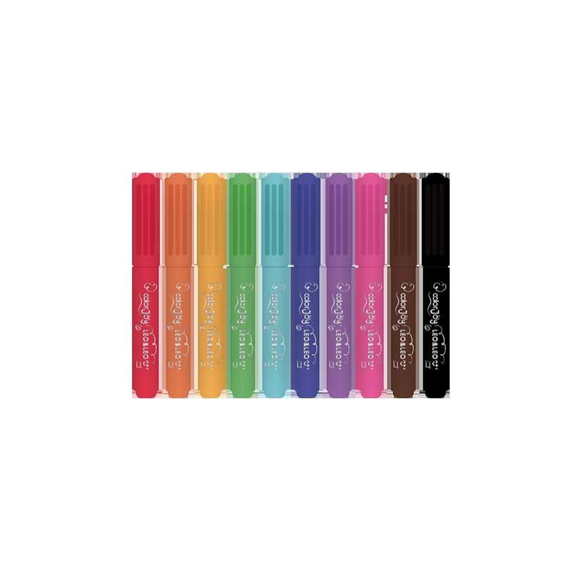 CANETA HIDROGRAFICA 10 CORES JUMBO PONTA RESISTENTE LEO E LEO - REF. 10269 - 1 UNIDADE