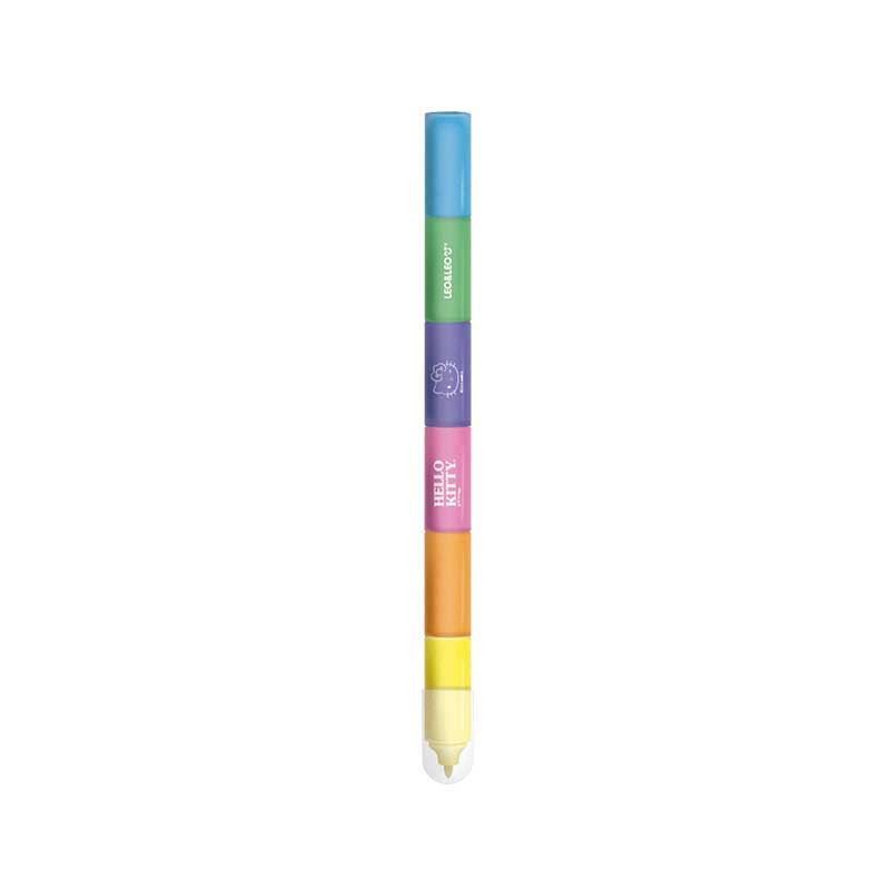 CANETA HIDROGRAFICA 6 CORES HELLO KITY TROCA PONTA LEO E LEO - REF. 10258 - 1 UNIDADE