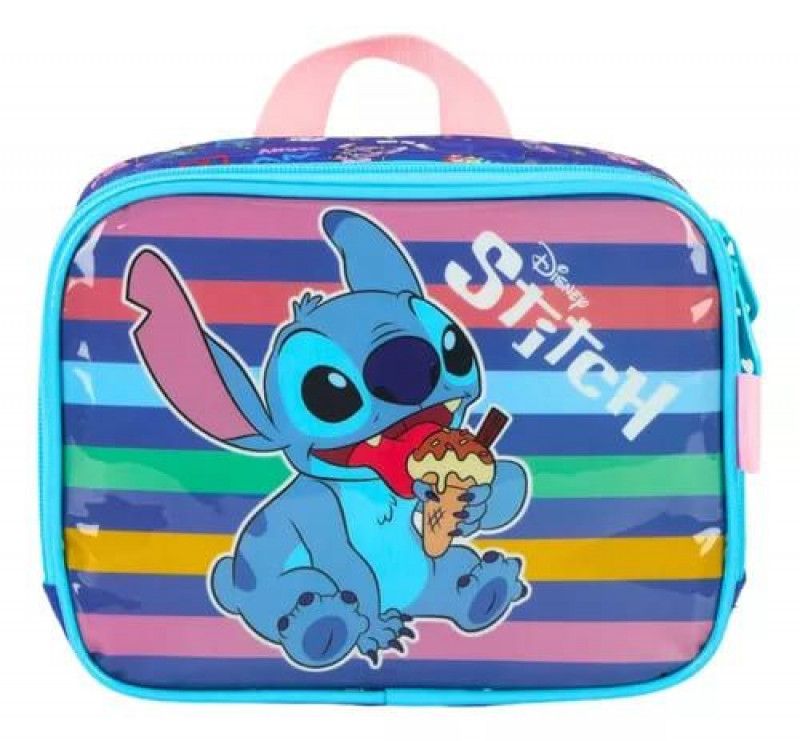 LANCHEIRA DE COSTAS STITCH AZUL LUXCEL - REF. LA41533SC-AZ - 1 UNIDADE