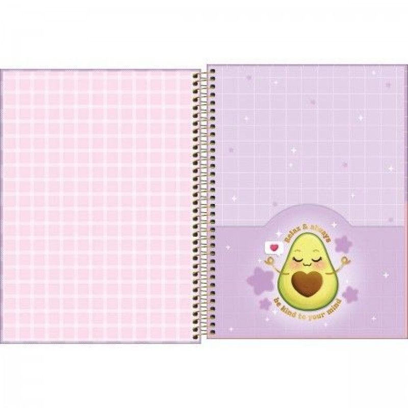 CADERNO 10 MATERIAS CAPA DURA 160 FOLHAS ABACUTE TILIBRA - REF. 356263 - PACOTE COM 4 UNIDADES