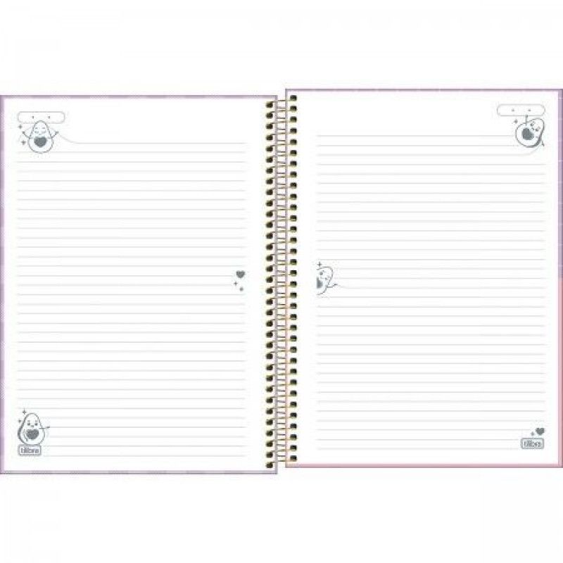 CADERNO 10 MATERIAS CAPA DURA 160 FOLHAS ABACUTE TILIBRA - REF. 356263 - PACOTE COM 4 UNIDADES