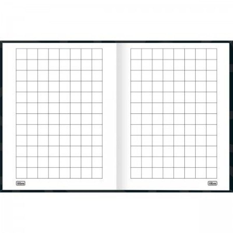 CADERNO QUADRICULADO CAPA DURA 40 FOLHAS BRUCHURAO NEURO TILIBRA - REF. 385654 - PACOTE COM 5 UNIDADES