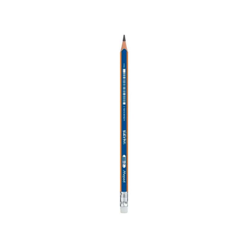LAPIS PRETO HB TRIANGULAR COM BORRACHA BLACKPEPS - REF. 851821 - CAIXA COM 12 UNIDADES