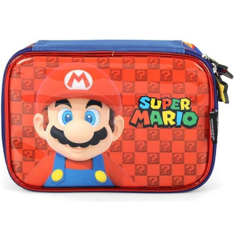 ESTOJO BOX SUPER MARIO AZUL LUXCEL - REF. EI41404MO-AZ - 1 UNIDADE