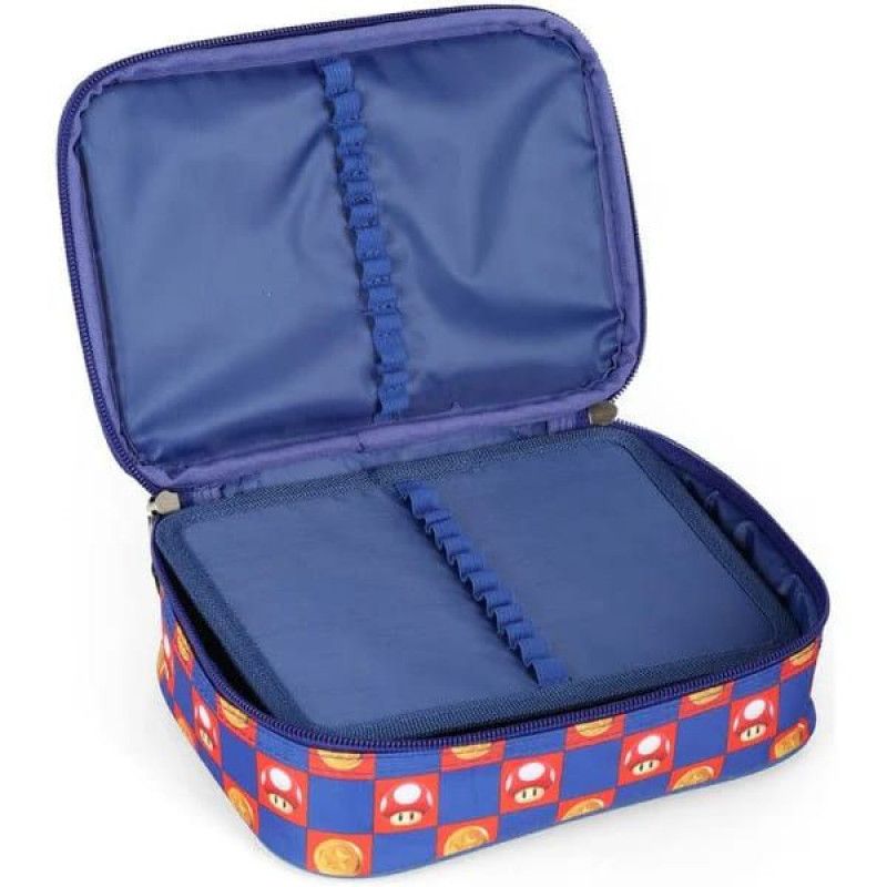 ESTOJO BOX SUPER MARIO AZUL LUXCEL - REF. EI41404MO-AZ - 1 UNIDADE