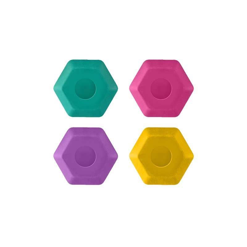 BORRACHA ERGONOMICA HEXAGONAL COLOR JOY MERCUR - REF. 10198 - CAIXA COM 20 UNIDADES