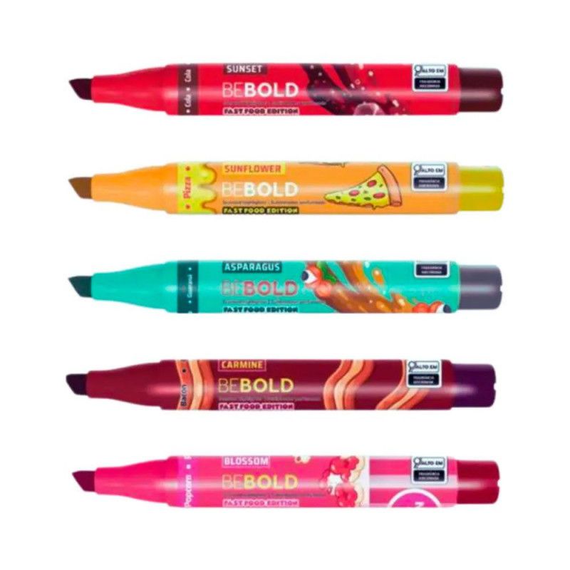 PINCEL MARCA TEXTO FAST FOOD COM CHEIRO 5 CORES NEWPEN - REF. 14.318 - 1 UNIDADE