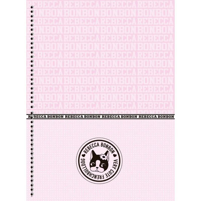 CADERNO 10 MATERIA CAPA DURA 160 FOLHAS REBECCA BONBON ANIMATIVA  - REF. 10789 - PACOTE COM 4 UNIDADES