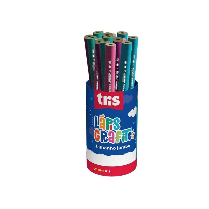 LAPIS PRETO HB TRIANGULAR JUMBO TRIS - REF. 907684 - PACOTE COM 36 UNIDADES