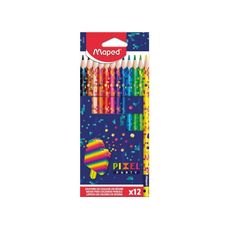 LAPIS 12 CORES PIXEL PARTY MAPED - REF. 862204 - 1 UNIDADE