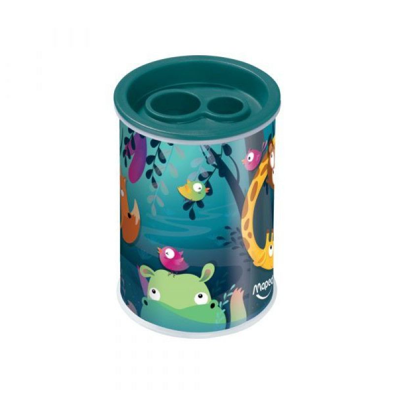 APONTADOR COM DEPOSITO 2 FUROS JUNGLE FEVER BLISTER MAPED - REF. 044103 - 1 UNIDADE