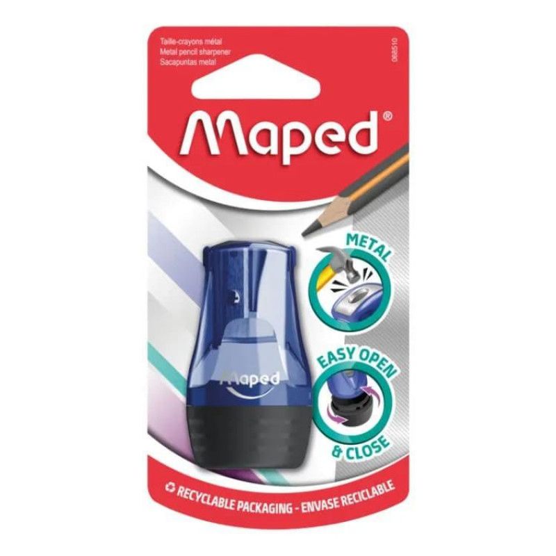 APONTADOR COM DEPOSITO METAL TONIC BLISTER MAPED - REF. 068510 - 1 UNIDADE