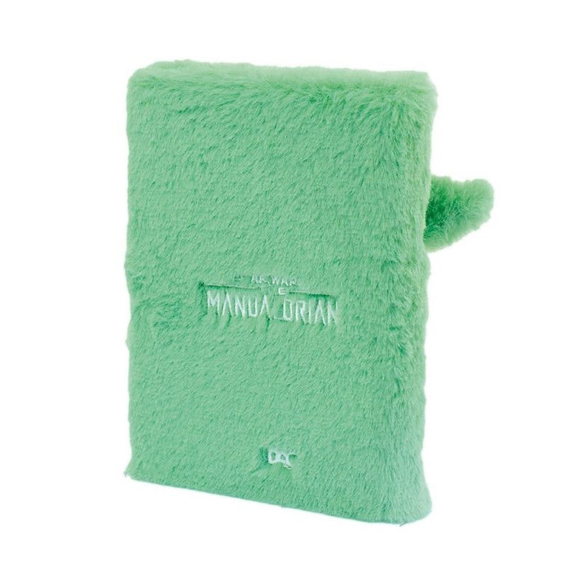 CADERNO BROCHURA 1/4 CAPA DURA 80 FOLHAS FLUFFY MANDALORIAN - REF. 4789 - PACOTE COM 4 UNIDADES
