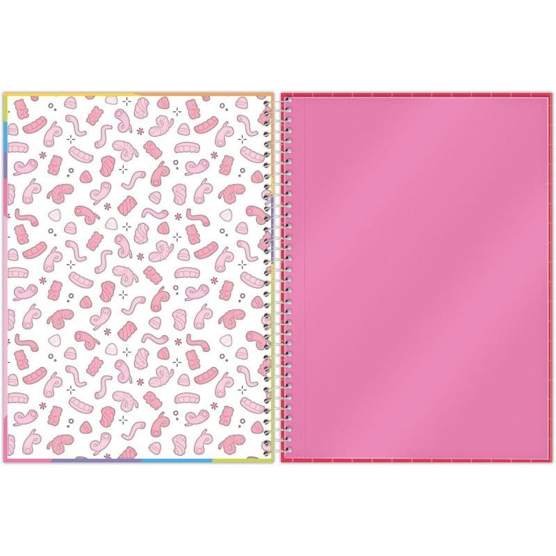 CADERNO 10 MATERIAS CAPA DURA 160 FOLHAS FINI FORONI - REF. 3370266 - PACOTE COM 4 UNIDADES