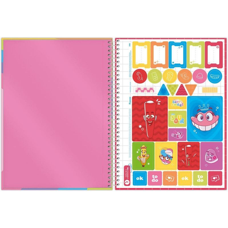 CADERNO 10 MATERIAS CAPA DURA 160 FOLHAS FINI FORONI - REF. 3370266 - PACOTE COM 4 UNIDADES