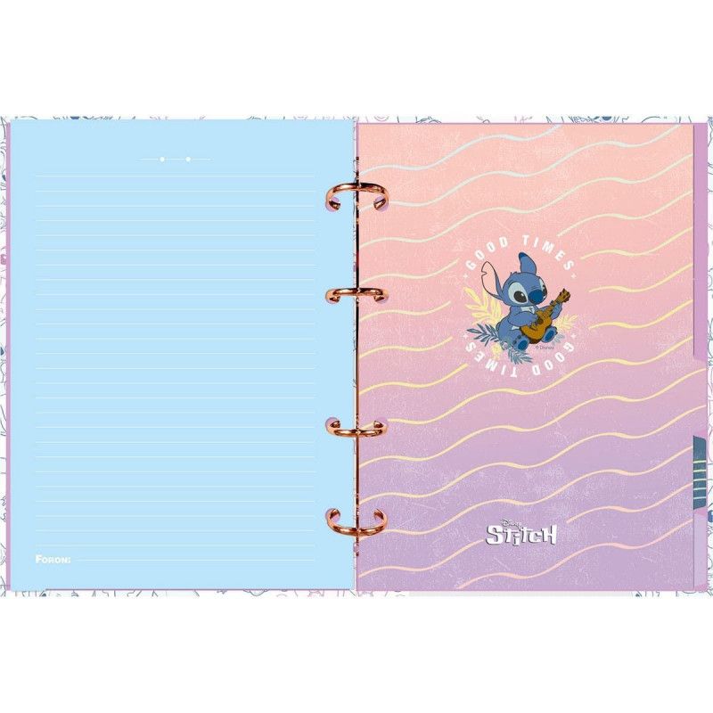 CADERNO ARGOLADO 120 FOLHAS STITCH FORONI - REF. 38.7062-5 - 1 UNIDADE