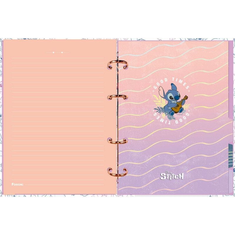 CADERNO ARGOLADO 120 FOLHAS STITCH FORONI - REF. 38.7062-5 - 1 UNIDADE