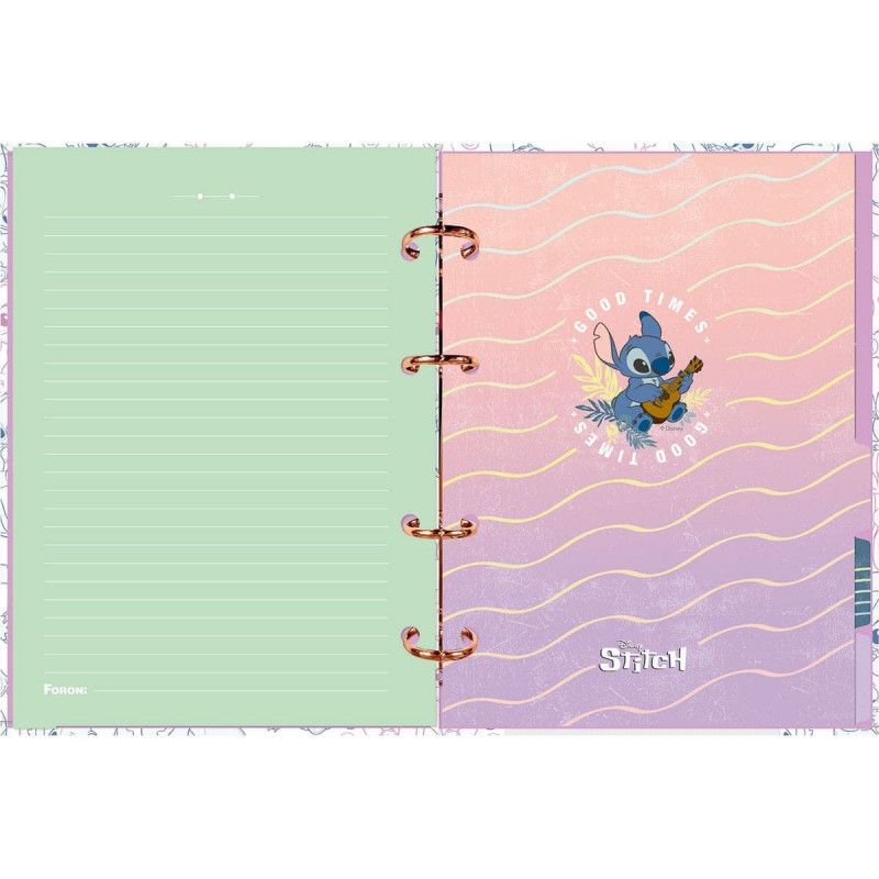 CADERNO ARGOLADO 120 FOLHAS STITCH FORONI - REF. 38.7062-5 - 1 UNIDADE