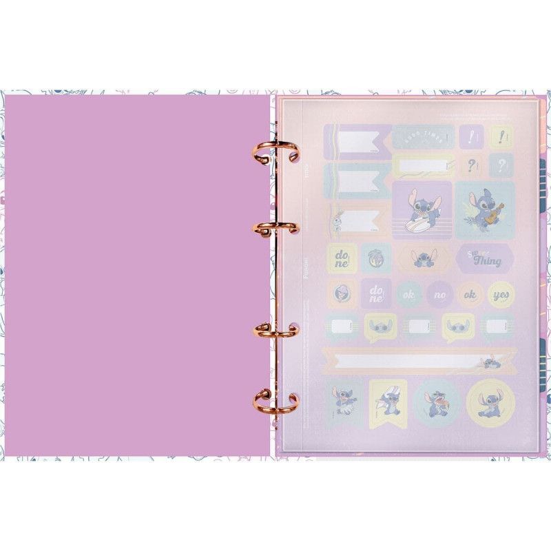 CADERNO ARGOLADO 120 FOLHAS STITCH FORONI - REF. 38.7062-5 - 1 UNIDADE