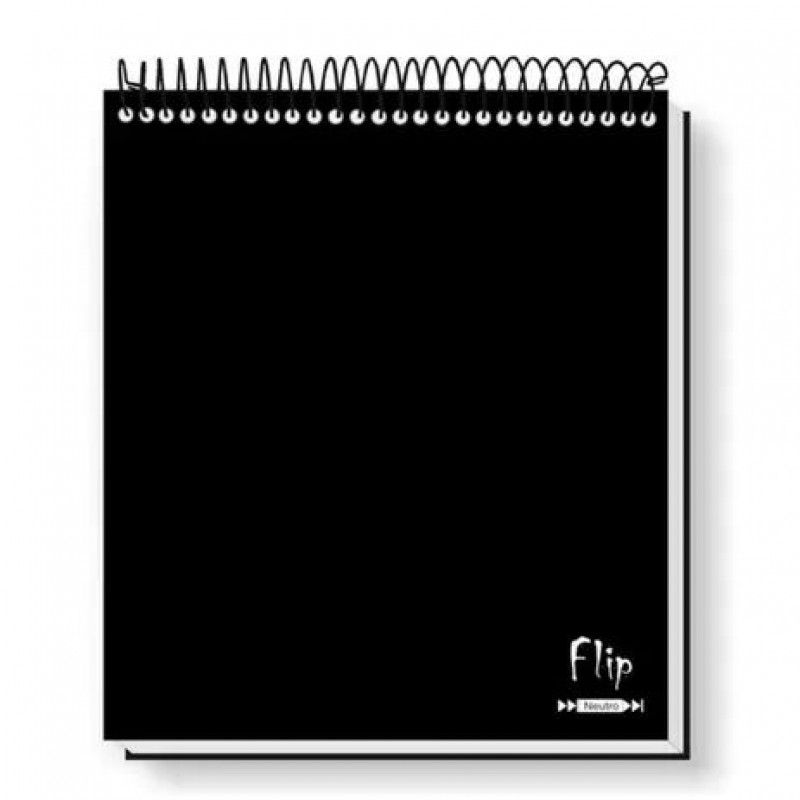 CADERNO 10 MATERIAS CAPA DURA 160 FOLHAS FLIP NEUTRO ESPIRAL SUPERIOR TAMOIO - REF. 02553 - PACOTE COM 4 UNIDADES
