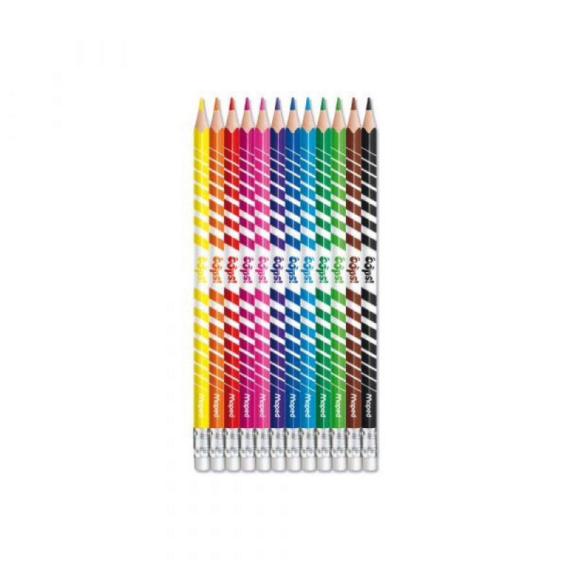 LAPIS 12 CORES APAGAVEL COLORPEPS OOPS MAPED - REF. 832812 - 1 UNIDADE