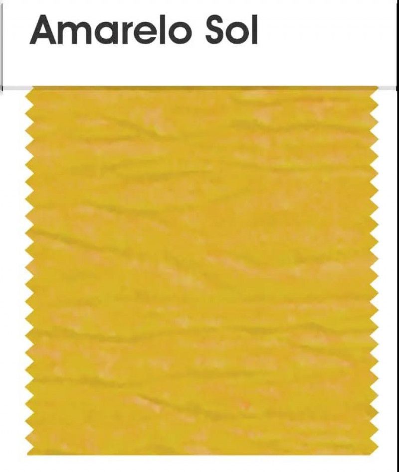 PAPEL CREPOM 48X2M ART FLOC AMARELO SOL - PACOTE COM 10 UNIDADES