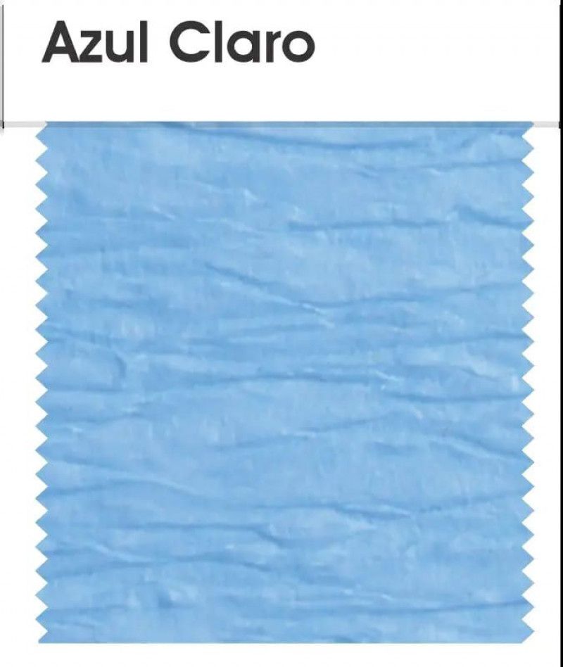 PAPEL CREPOM 48X2M ART FLOC AZUL CLARO - PACOTE COM 10 UNIDADES