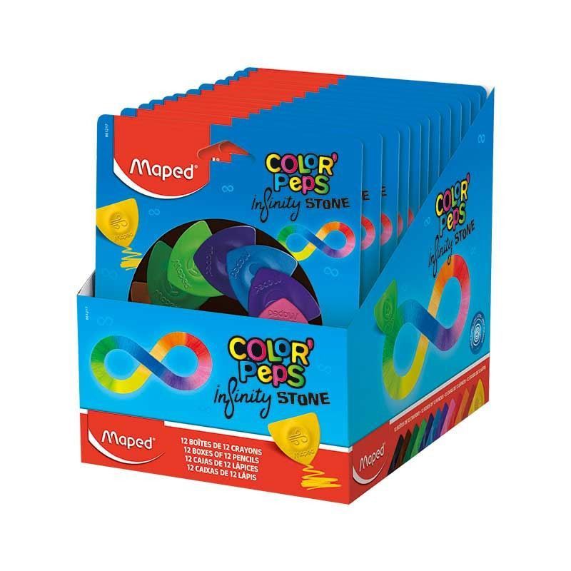 LAPIS 12 CORES COLORPEPS INFINITY STONEMAPED - REF. 861217 - CAIXA COM 12 UNIDADES