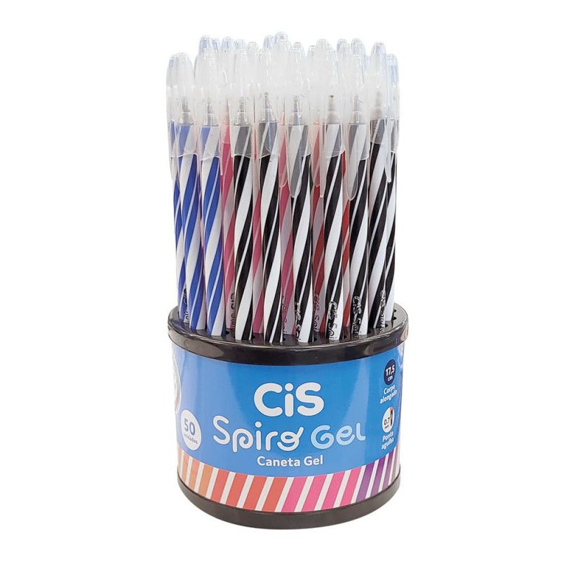DISPLAY GIRATORIO CANETA SPIRO GEL  COM 50 CANETAS SORTIDAS - 5.7736 - CIS COM 1 UNIDADE