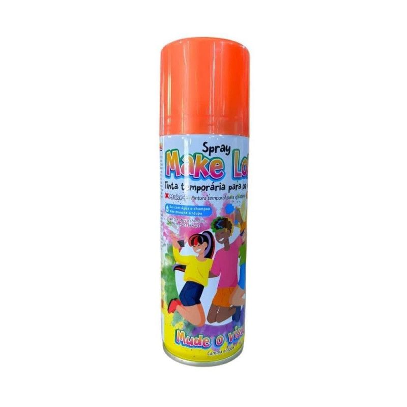 SPRAY PINTA CABELO 120ML 70G LARANJA MAKE+ - REF. 2869 - 1 UNIDADE