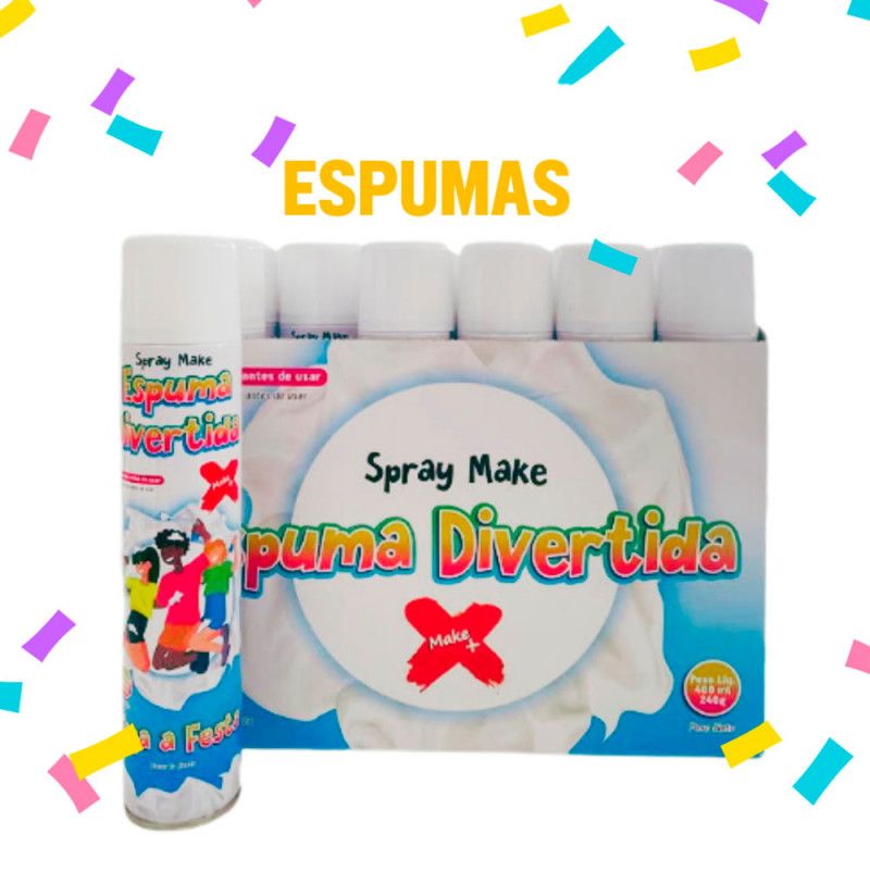 SPRAY ESPUMA LATA 400ML MAKE+ - REF. 2881 - CAIXA COM 12 UNIDADES