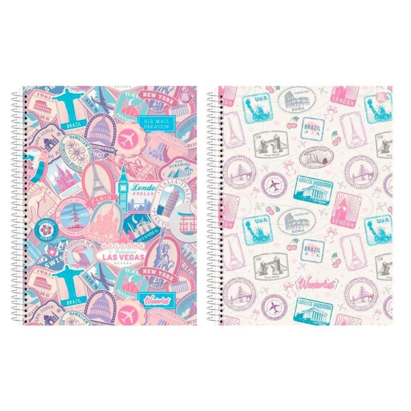 CADERNO 1 MATERIA CAPA DURA 80 FOLHAS LARISSA MANOELA - REF. 10906 - PACOTE COM 4 UNIDADES