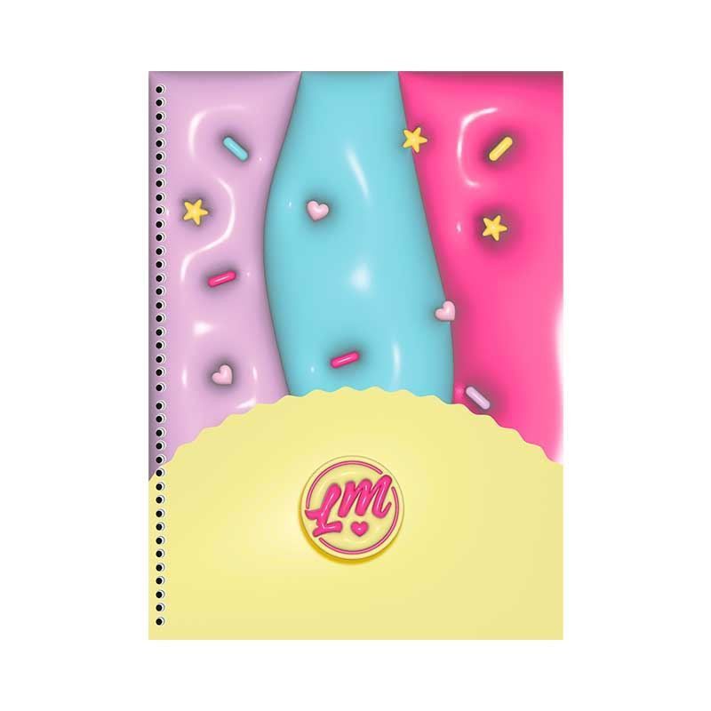 CADERNO 10 MATERIAS CAPA DURA 160 FOLHAS MEMORIAS LARISSA MANOELA - REF. 10903 - PACOTE COM 4 UNIDADES