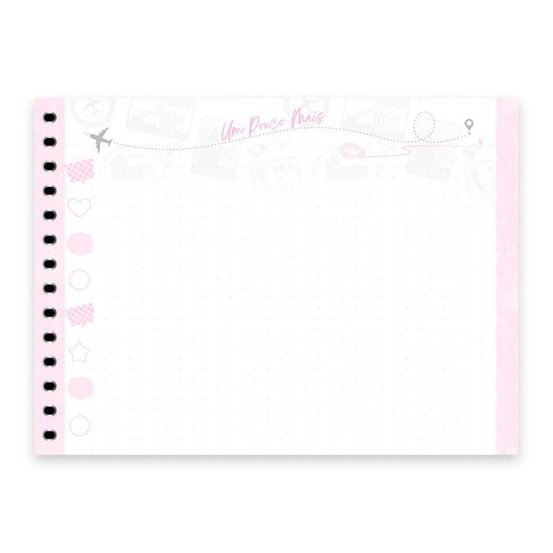 PLANNER ESPIRAL 1/4 80 FOLHAS PLANO DE VIAGENS WANDER - REF. 10908 - PACOTE COM 4 UNIDADES
