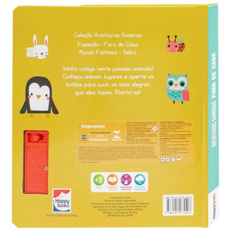 LIVRO AVENTURAS SONORAS FORA DE CASA HAPPY BOOKS - REF. 312509 - 1 UNIDADE