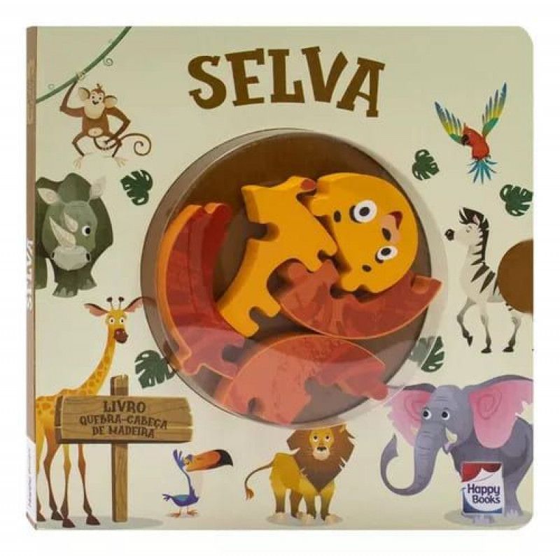 LIVRO QUEBRA CABECA MADEIRA SELVA HAPPY BOOKS - REF. 313599 - 1 UNIDADE