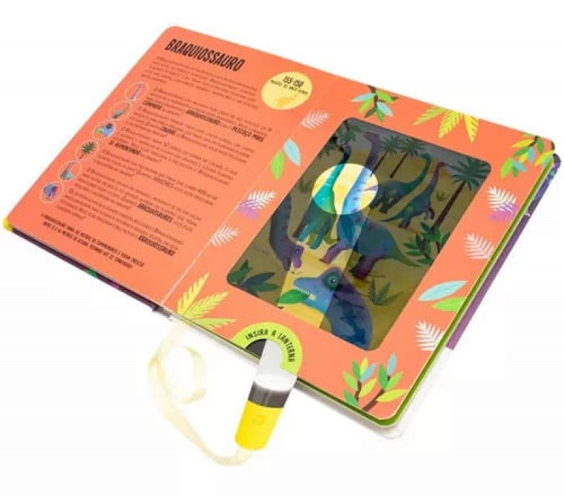 LIVRO LANTERNA PROCURE ENCONTRE DINOSSAURO HAPPY BOOKS - REF. 309435 - 1 UNIDADE