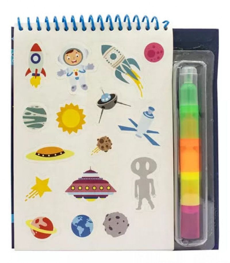 LIVRO ESPACO COM CANETA 4 EM 1 + ADESIVO HAPPY BOOKS - REF. 314021 - 1 UNIDADE