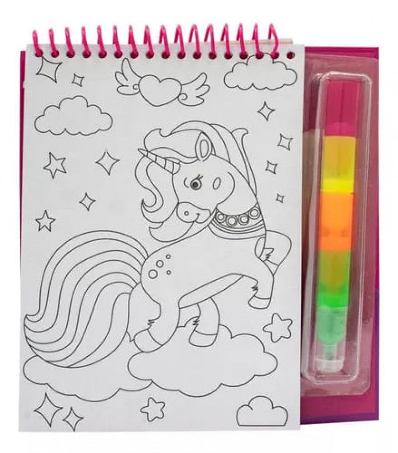 LIVRO UNICORNIOS COM CANETA 4 EM 1 HAPPY BOOKS - REF. 314048 - 1 UNIDADE